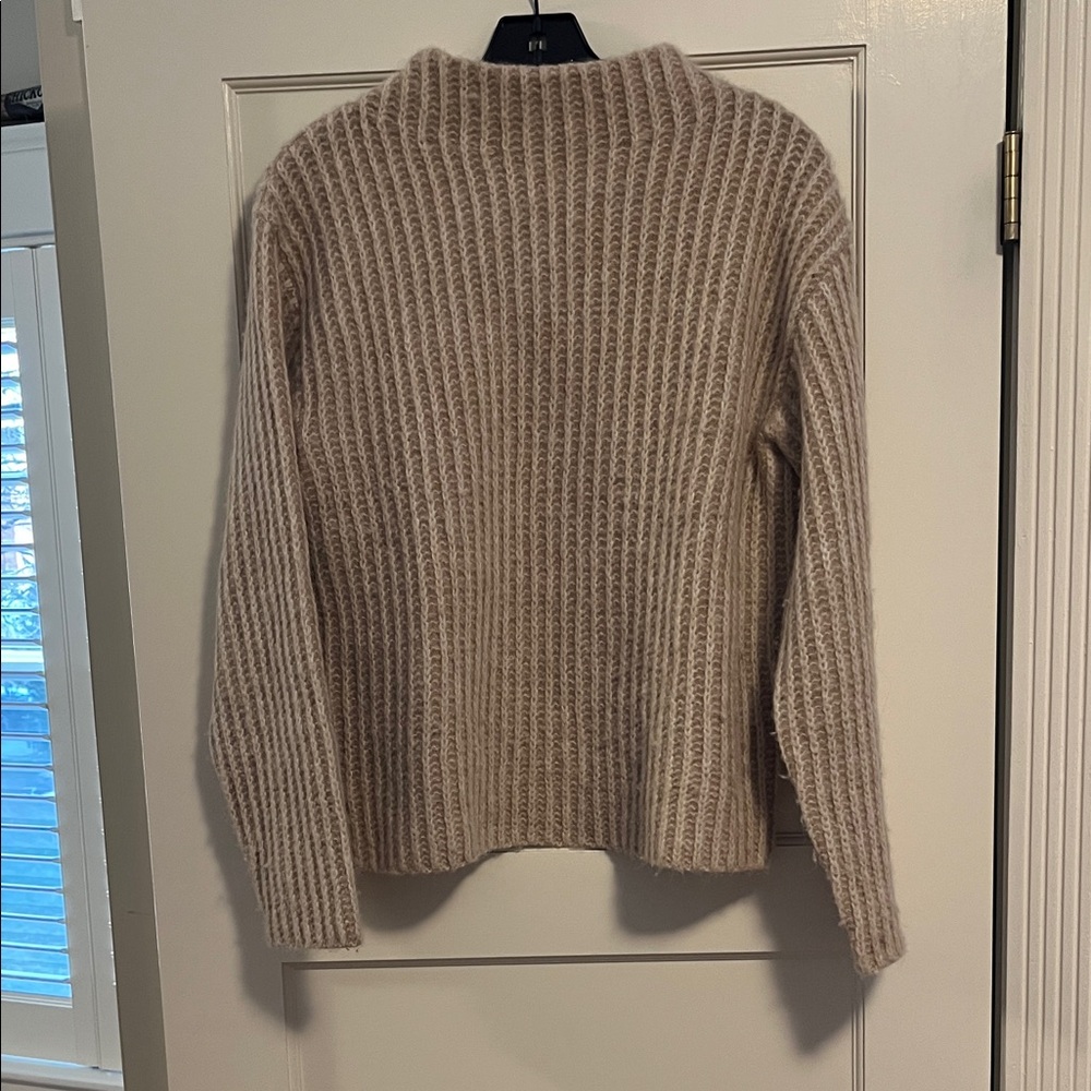 Vince Textured Knit Sweater in beige